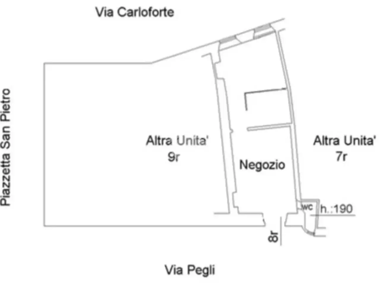 Negozio in Via Pegli 8, Genova, {3} - Planimetria 1