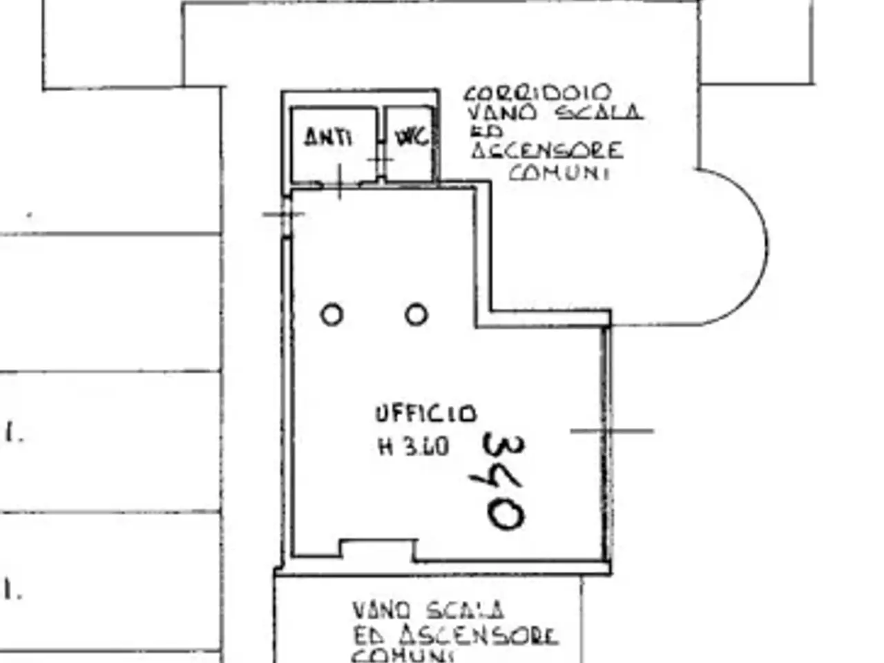 Ufficio in Corte Don Giuliano Botticelli 51, Cesena, {3} - Planimetria 1