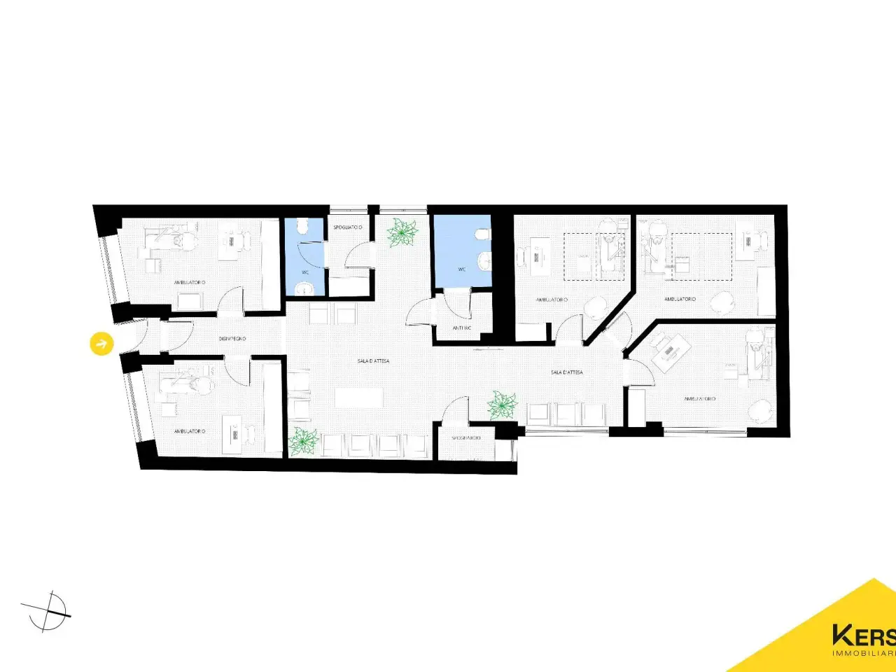 Ufficio in Via Vittorio Alfieri 22, Lissone, {3} - Planimetria 1