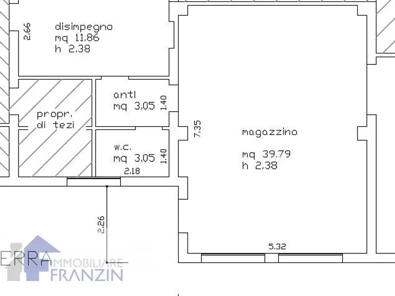 Magazzino in Via Ca' Corner Sud 14 Meolo, Meolo, {3} - Planimetria 1