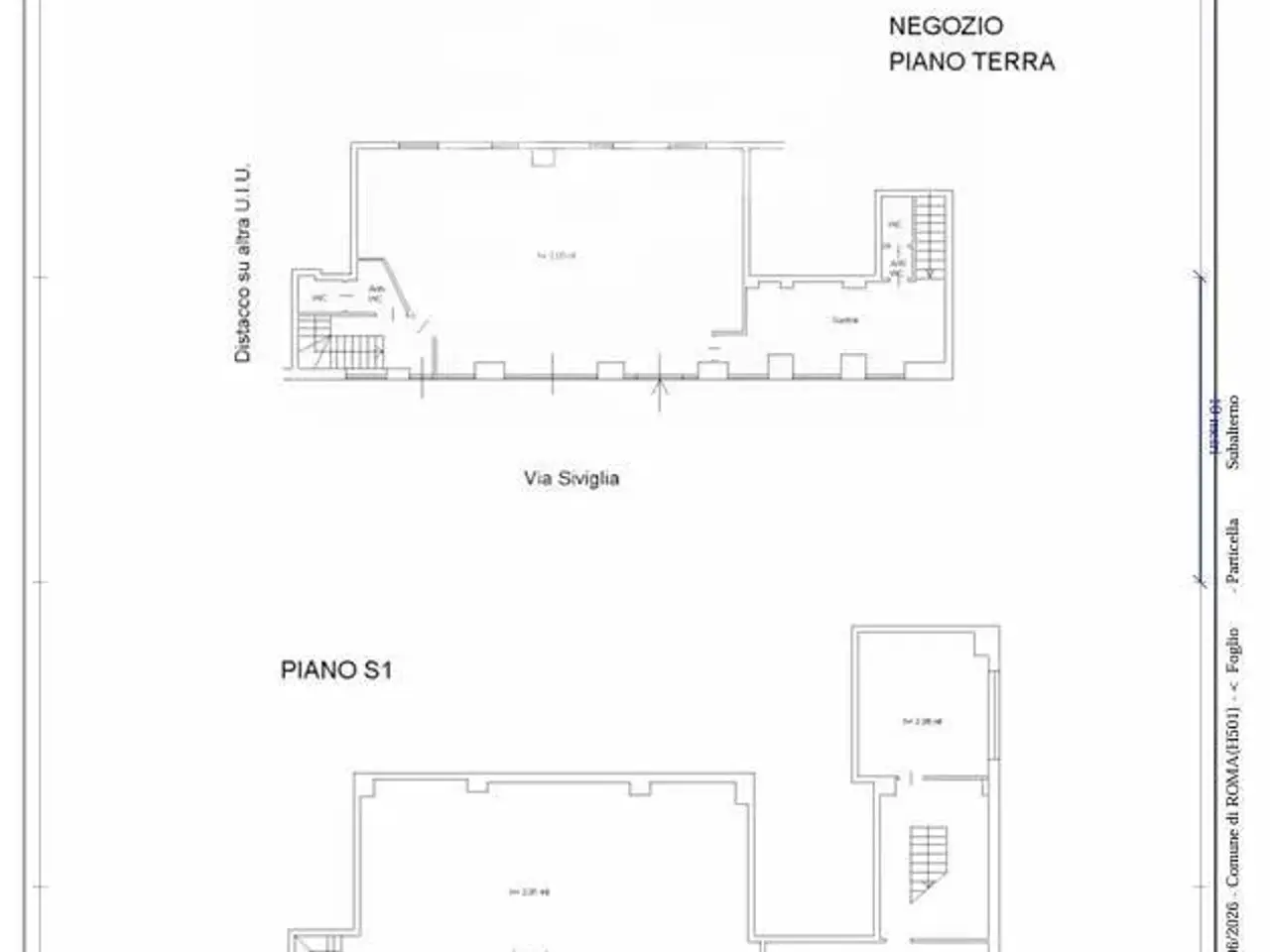 Negozio in Via Siviglia 12-14-16, Roma, {3} - Planimetria 1
