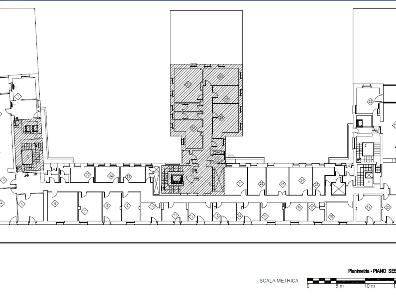 Ufficio in Viale Castro Pretorio 122-124, Roma, {3} - Planimetria 1