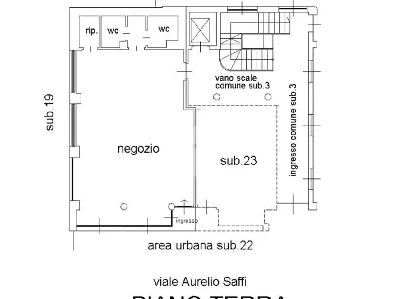 Negozio in Viale Saffi 19, Novi Ligure, {3} - Planimetria 1