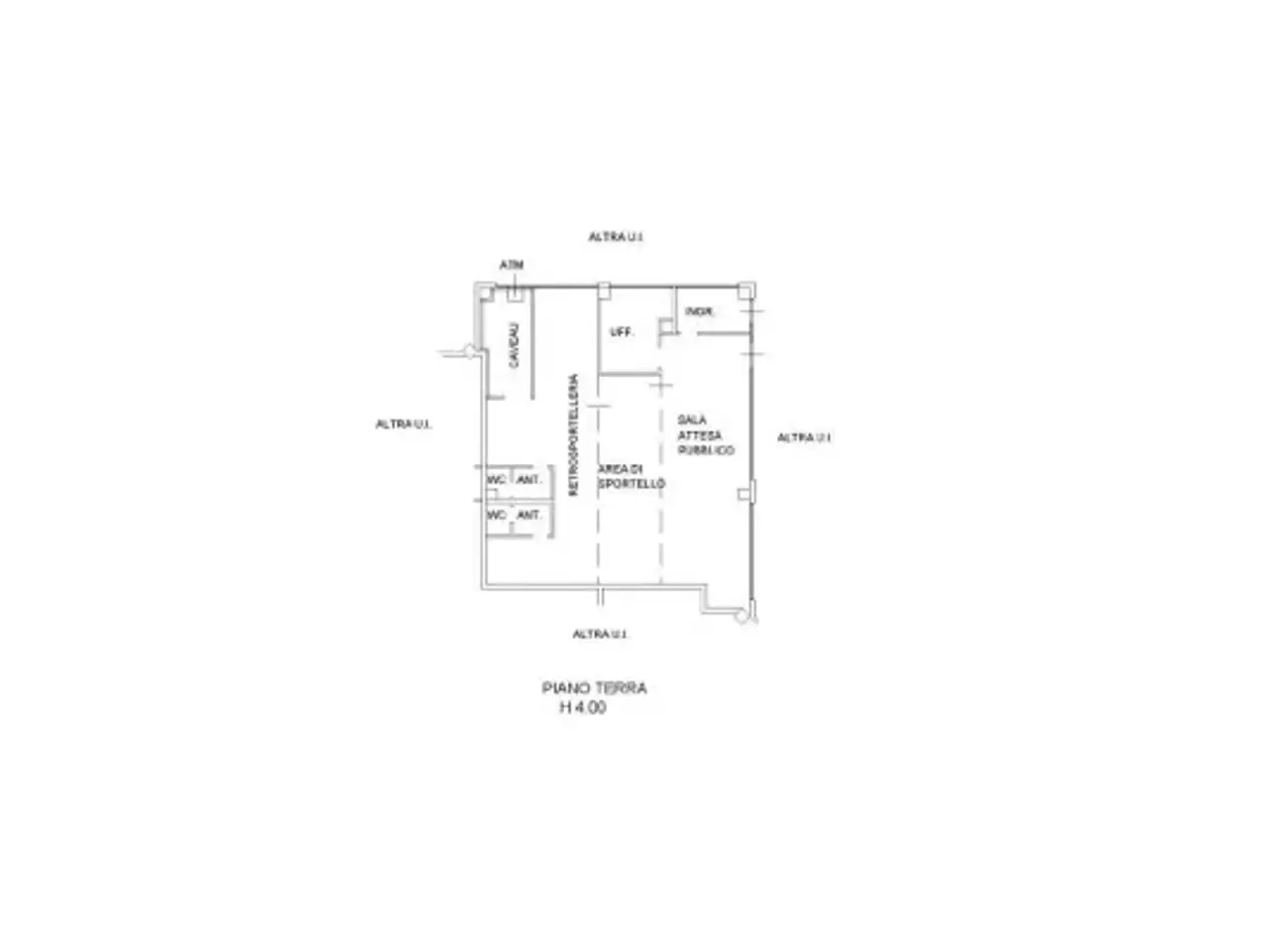 Filiale bancaria in Via Amilcare Ponchielli 23, Bologna, {3} - Planimetria 1