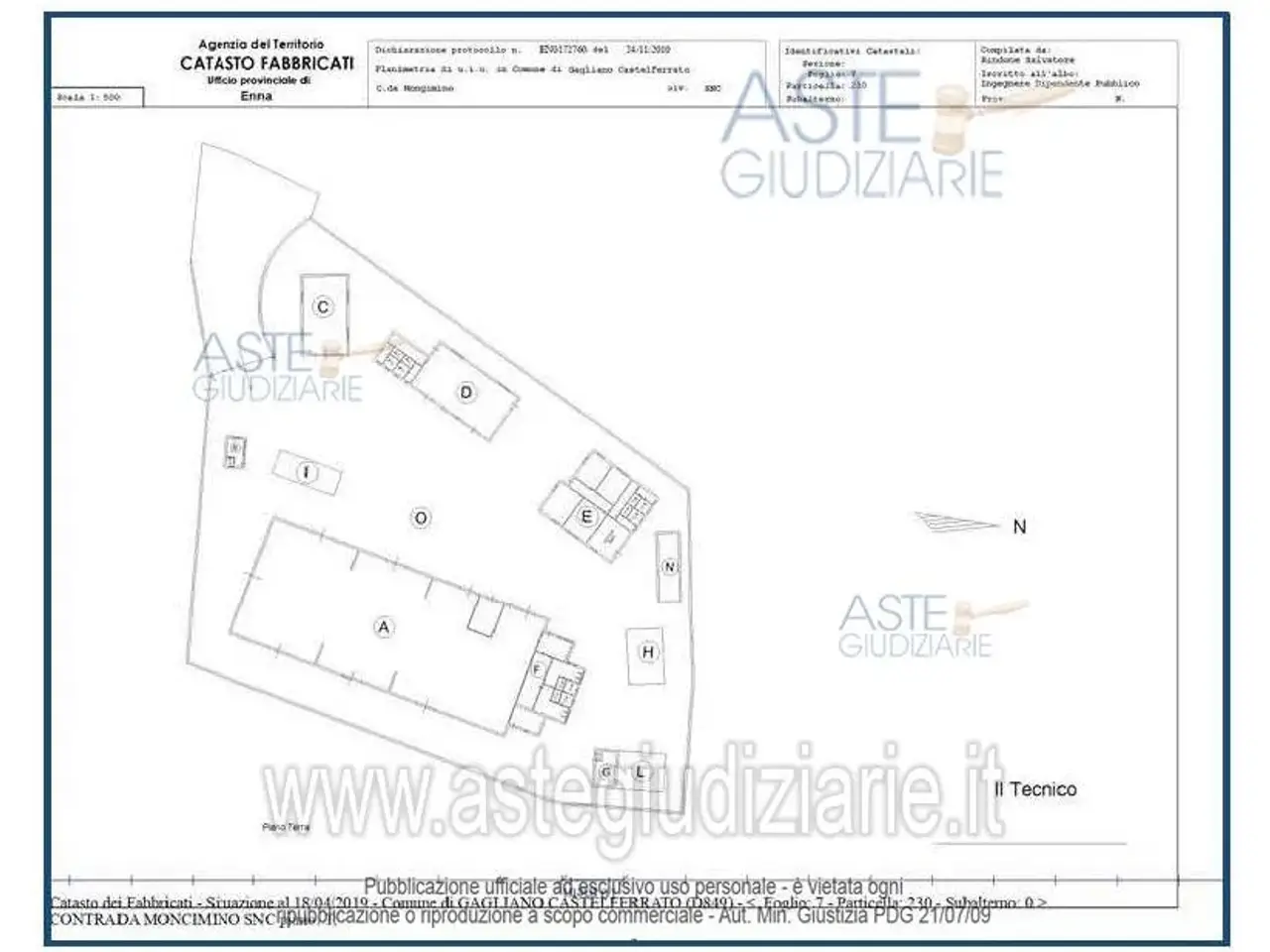 Fabbricato misto in Contrada Brucazzi, Gagliano Castelferrato, {3} - Planimetria 1