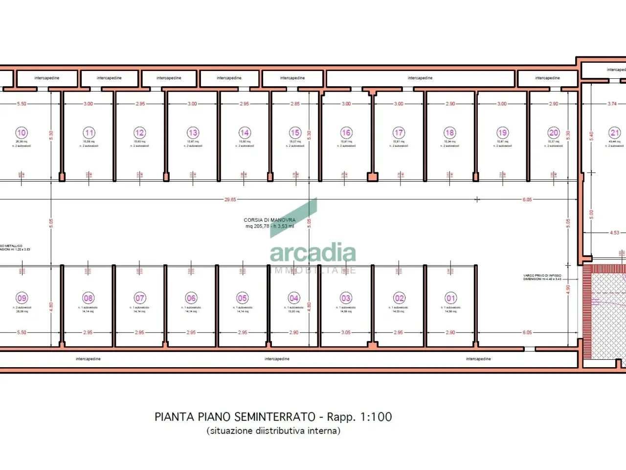Parcheggio chiuso in , Bari, {3} - Planimetria 1