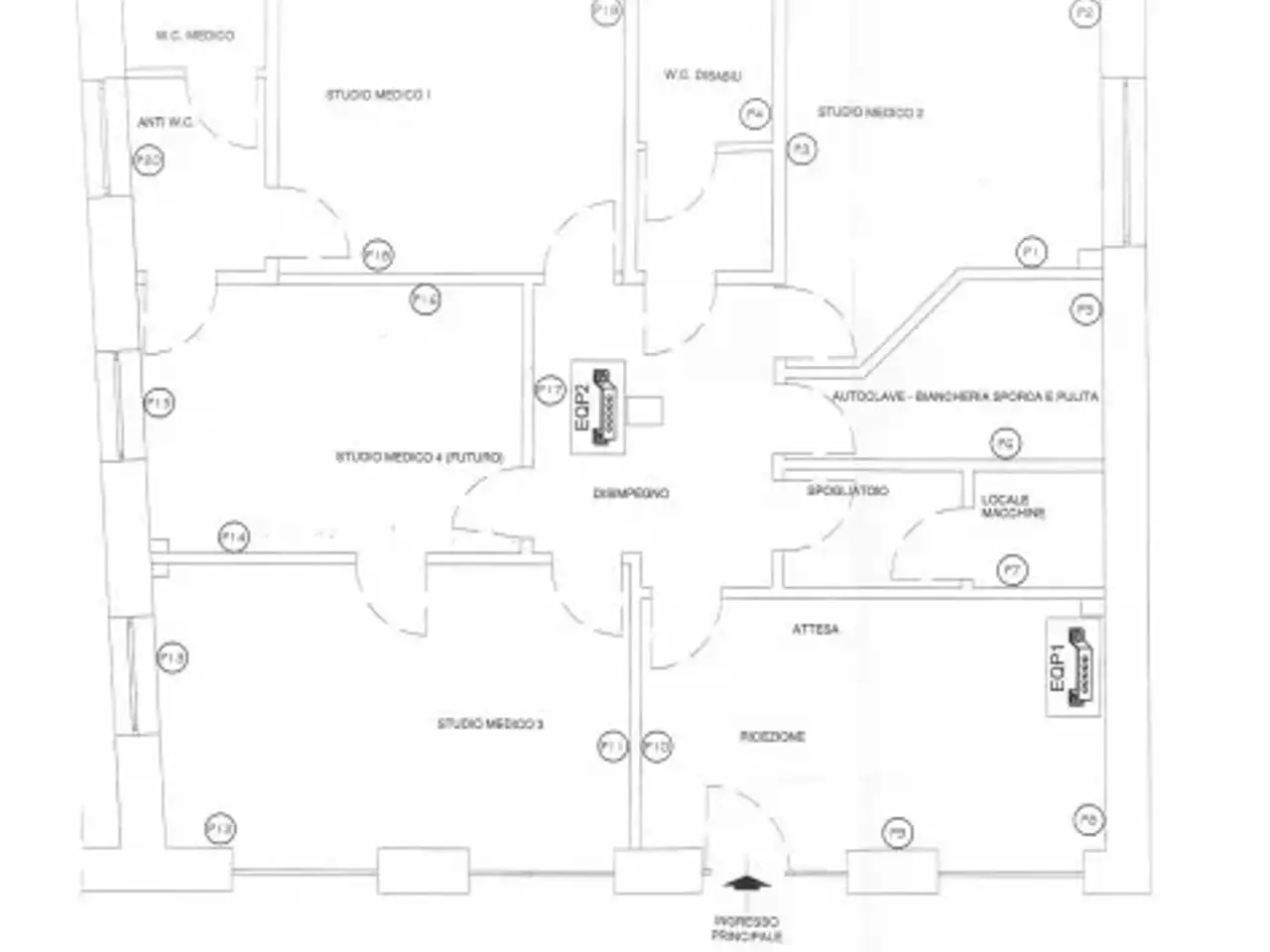 Ufficio in Via Antonio Gramsci, Sesto Calende, {3} - Planimetria 1