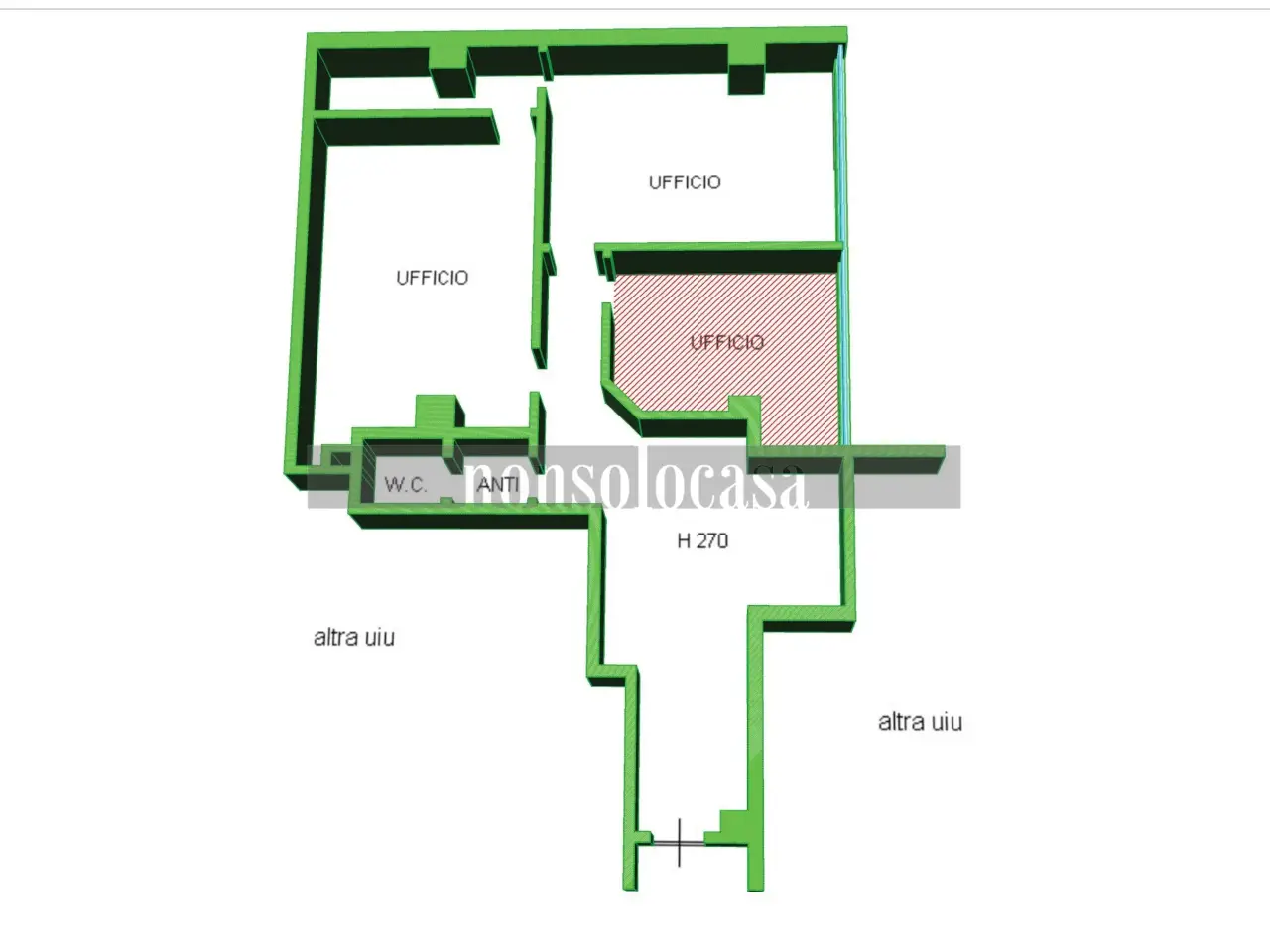Ufficio in Via Pietro Cestellini 14, Perugia, {3} - Planimetria 1