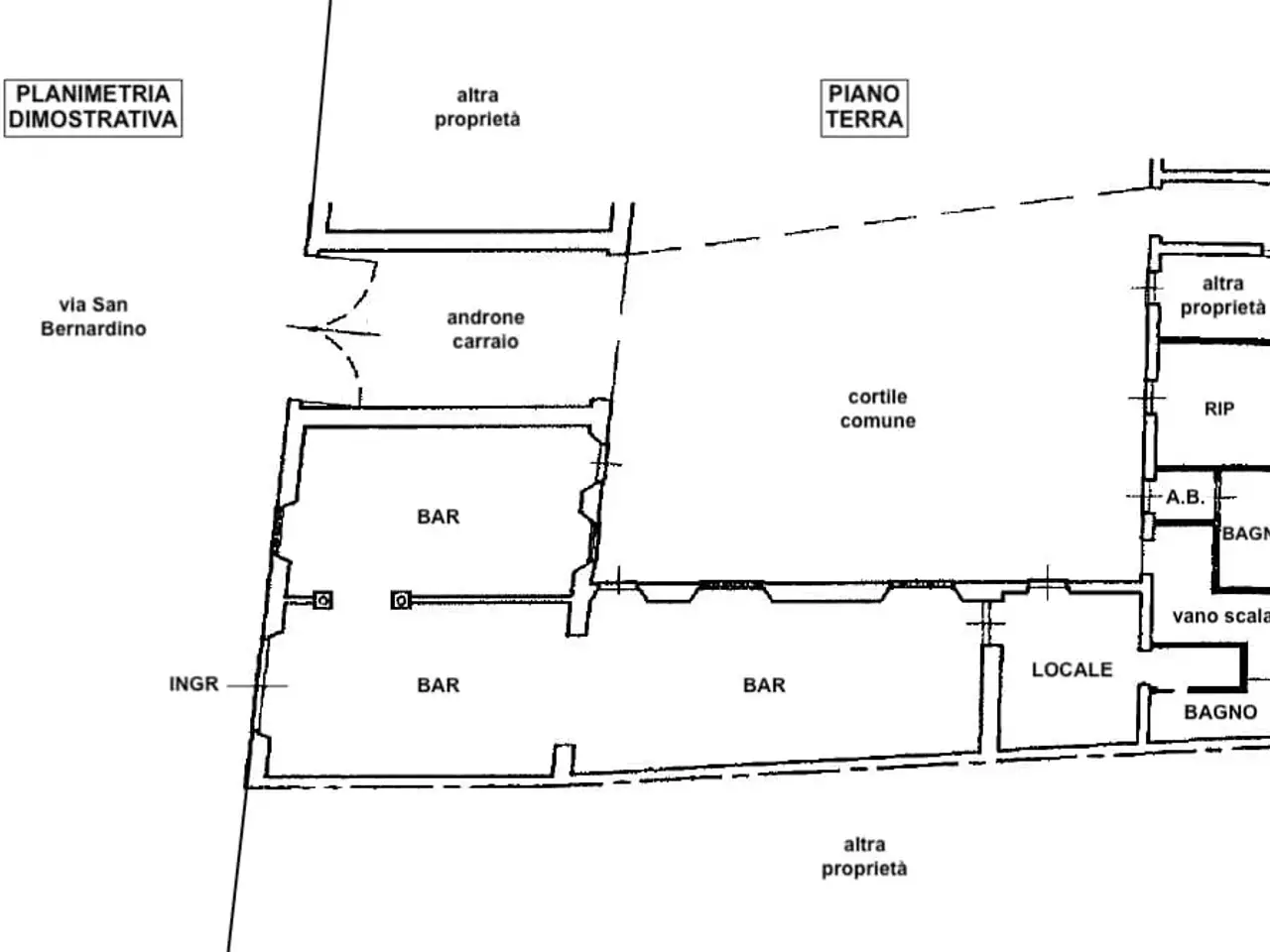 Negozio in Via San Bernardino N° 10, Sannazzaro De' Burgondi, {3} - Planimetria 1