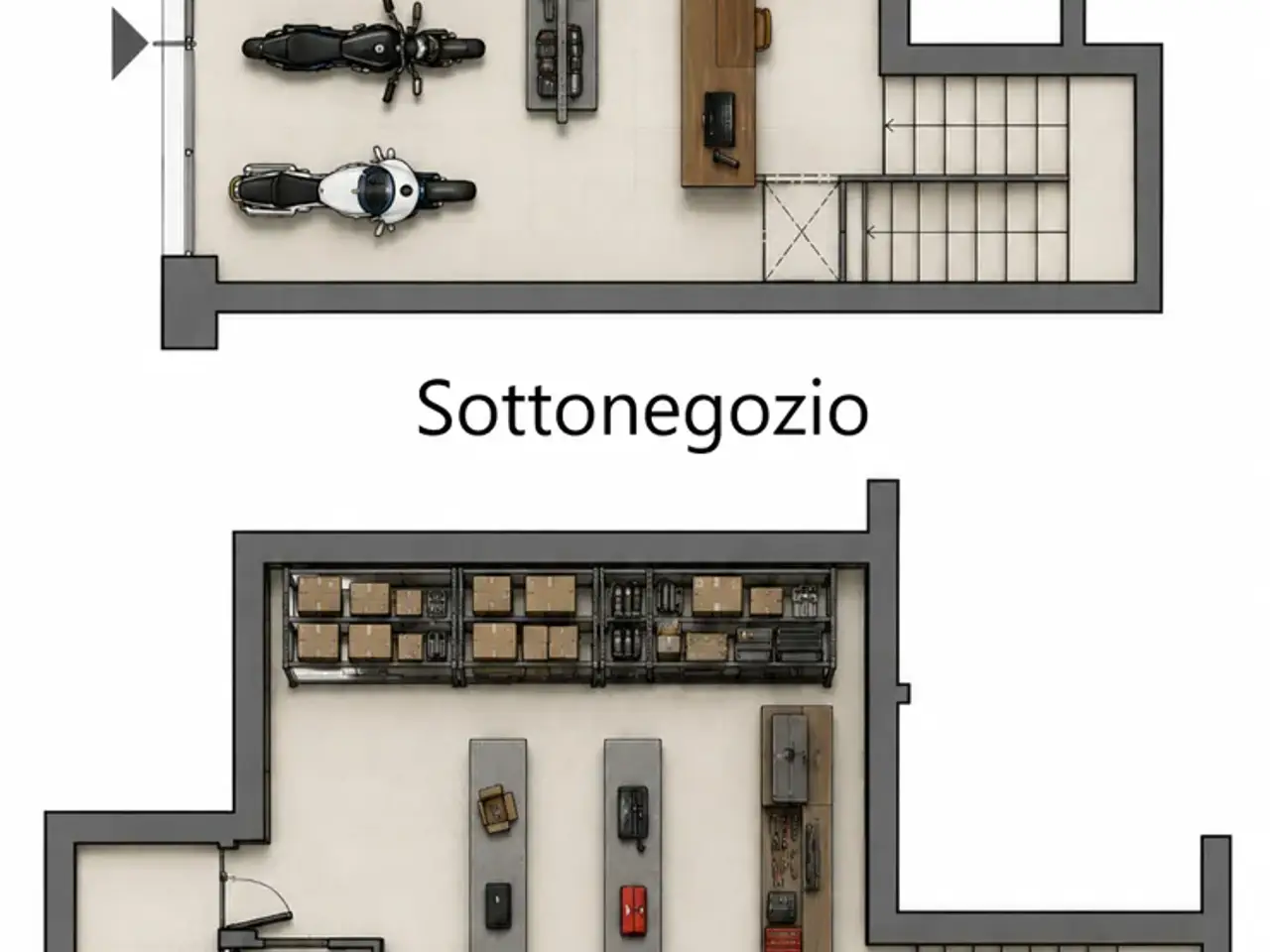 Palazzina commerciale in Via San Domenico 6, Napoli, {3} - Planimetria 1