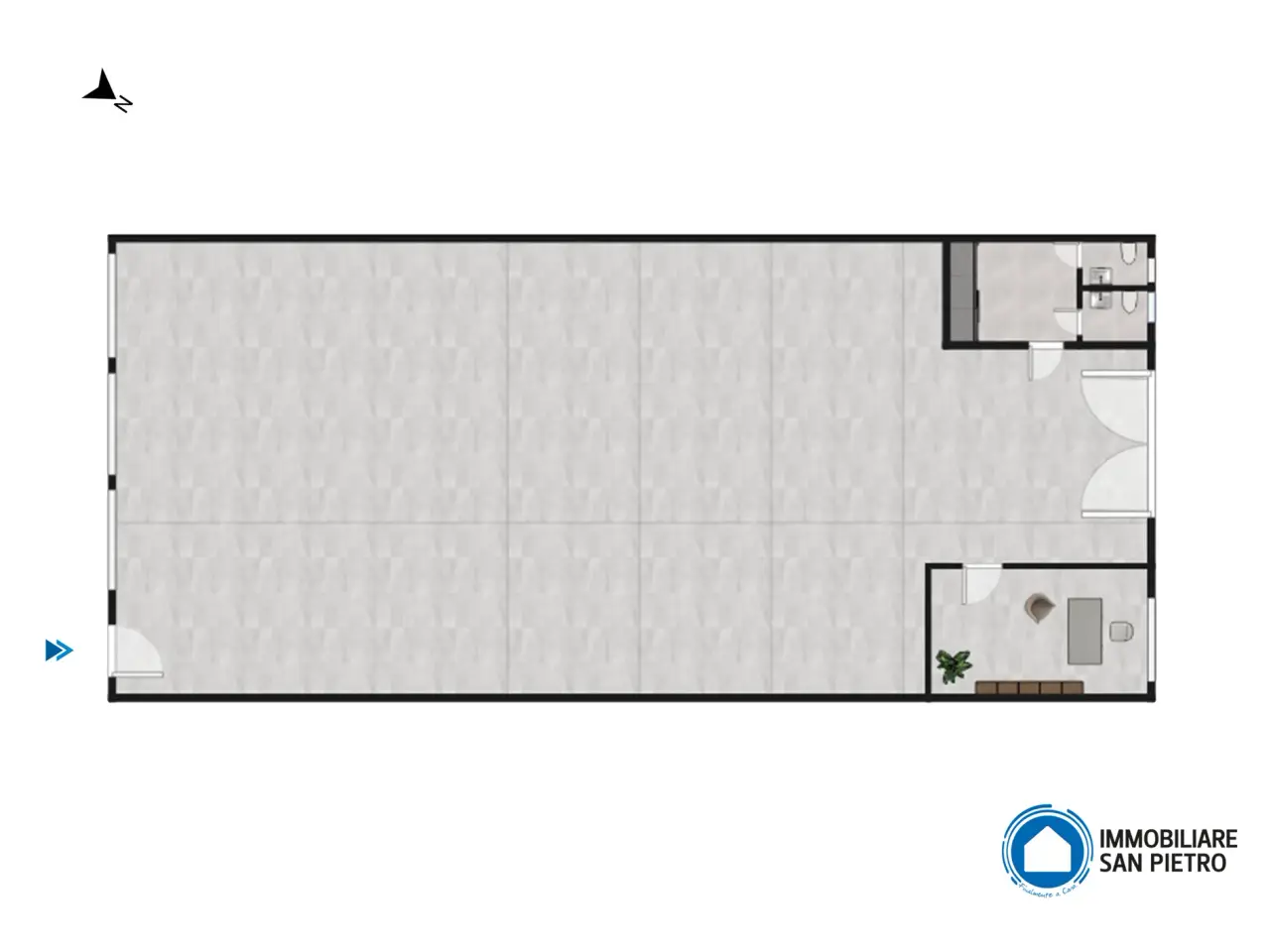 Magazzino in Via Altieri Spinelli 6 - 6a - 8 - 8a, Poggio Renatico, {3} - Planimetria 1