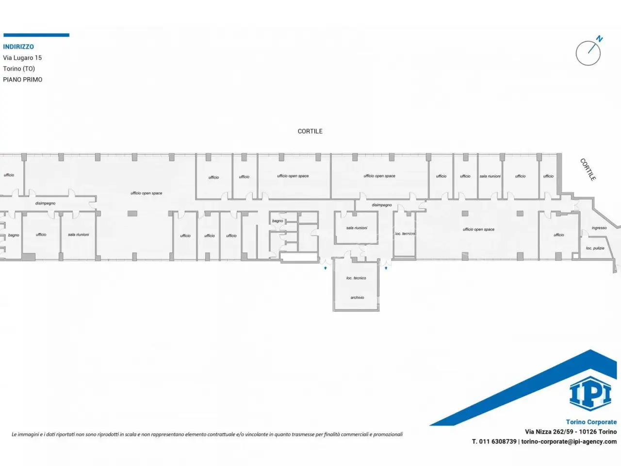 Ufficio in Via Ernesto Lugaro 15, Torino, {3} - Planimetria 1