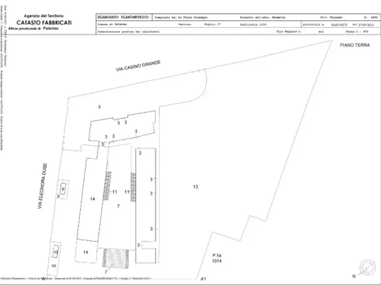 Ufficio in Via Eleonora Duse 2, Palermo, {3} - Planimetria 1