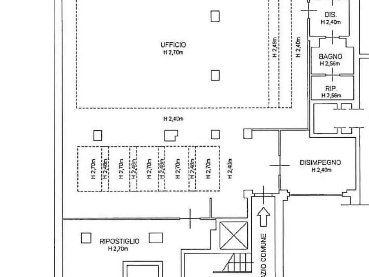 Ufficio in Via Amilcare Ponchielli, 7, Milano, {3} - Planimetria 1