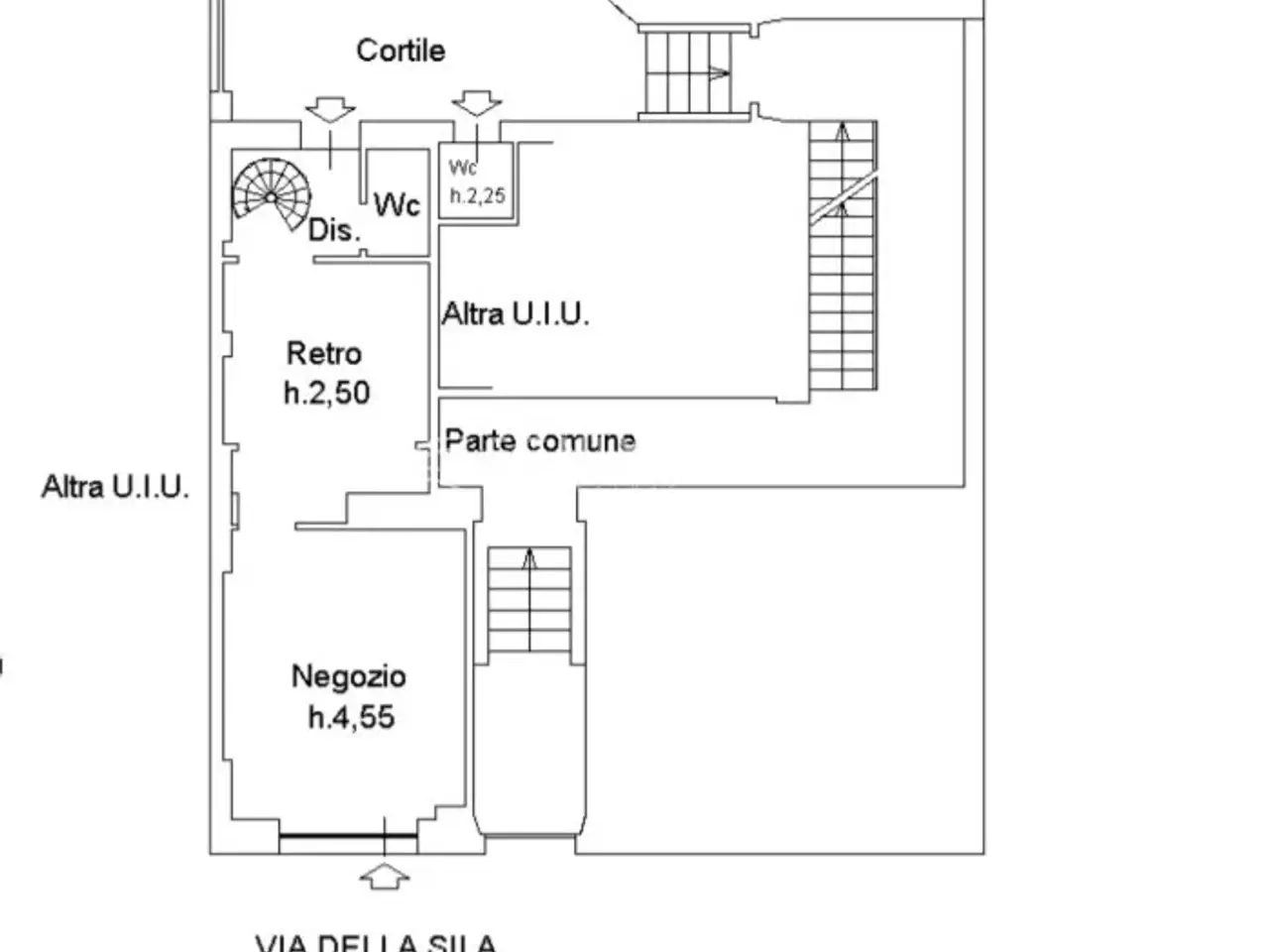 Negozio in Via della Sila 36, Milano, {3} - Planimetria 1