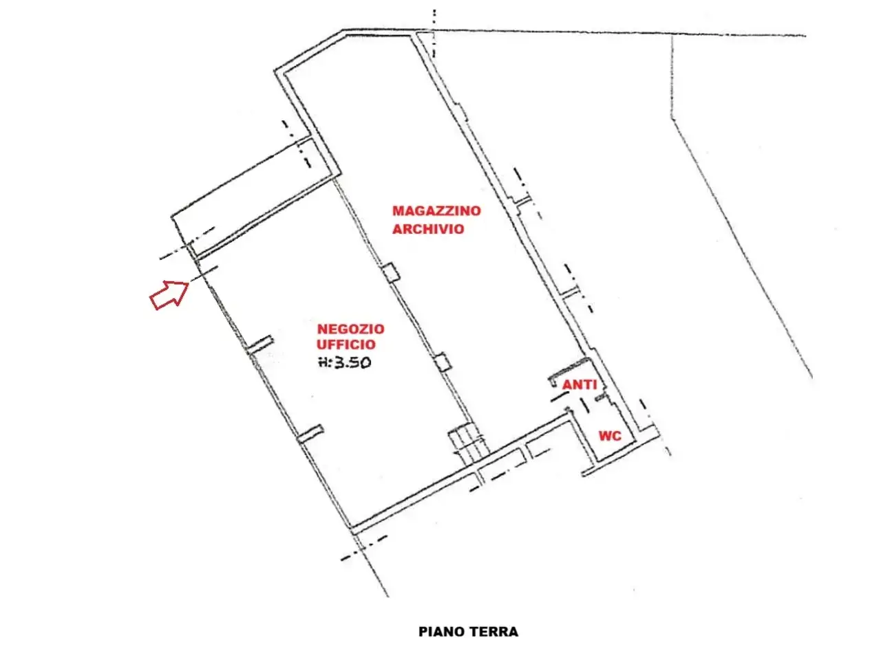 Negozio in Via dei Cappuccini, Vicenza, {3} - Planimetria 1