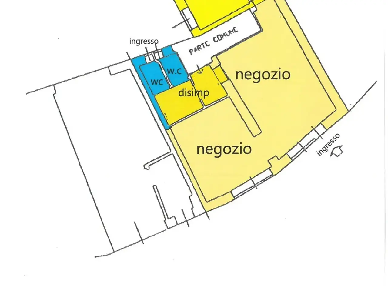 Negozio in Via Alessandro Manzoni 1, Monza, {3} - Planimetria 1