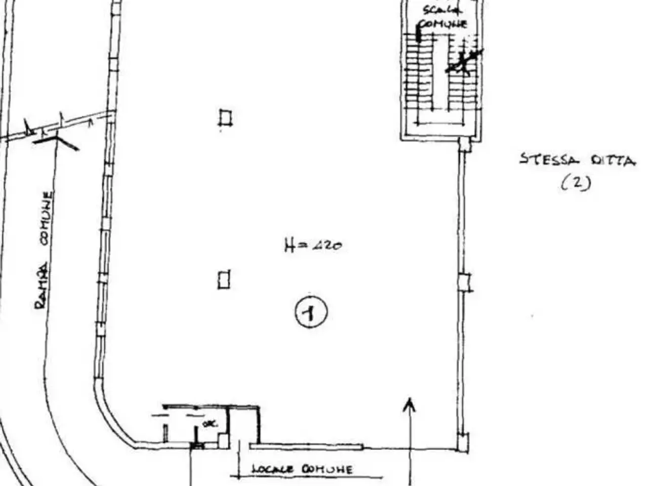 Magazzino in Via Giacomo Leopardi  1, Grugliasco, {3} - Planimetria 1