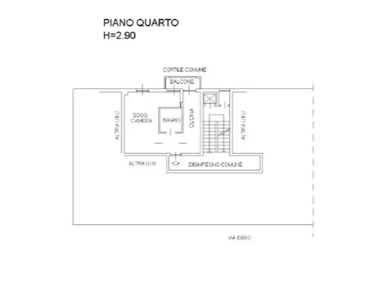 Appartamento in Via Privata Ebro, Milano - Planimetria 1