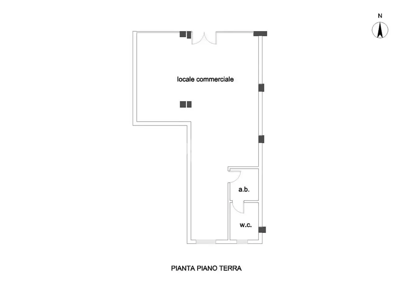 Negozio in Piazza Enrico Berlinguer 8, Morro D'Oro, {3} - Planimetria 1