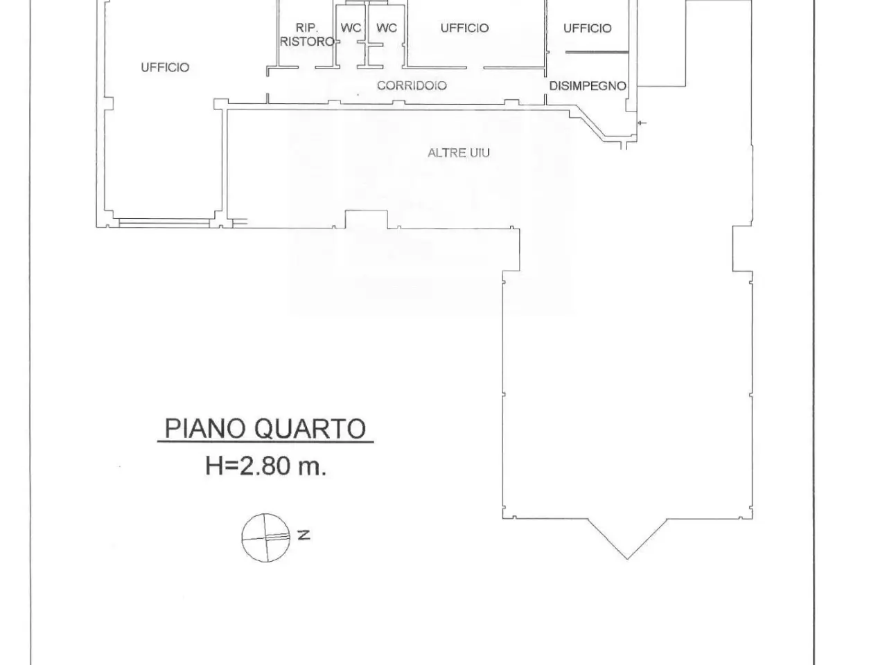 Ufficio in Viale Guido Duo 11, Reggio Emilia, {3} - Planimetria 1
