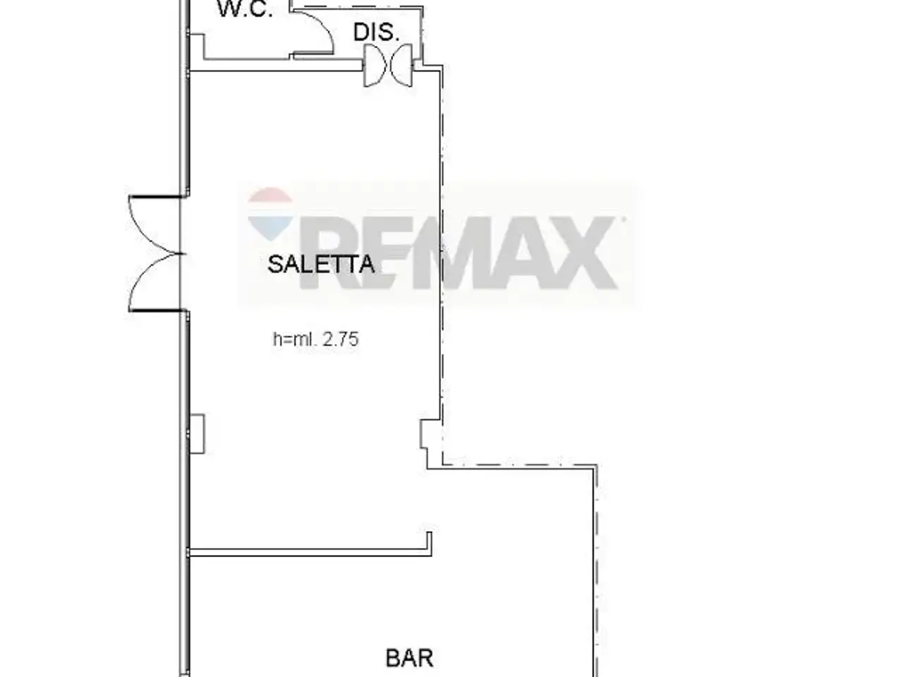 Negozio in Via Andrea Vici 20, Foligno, {3} - Planimetria 1
