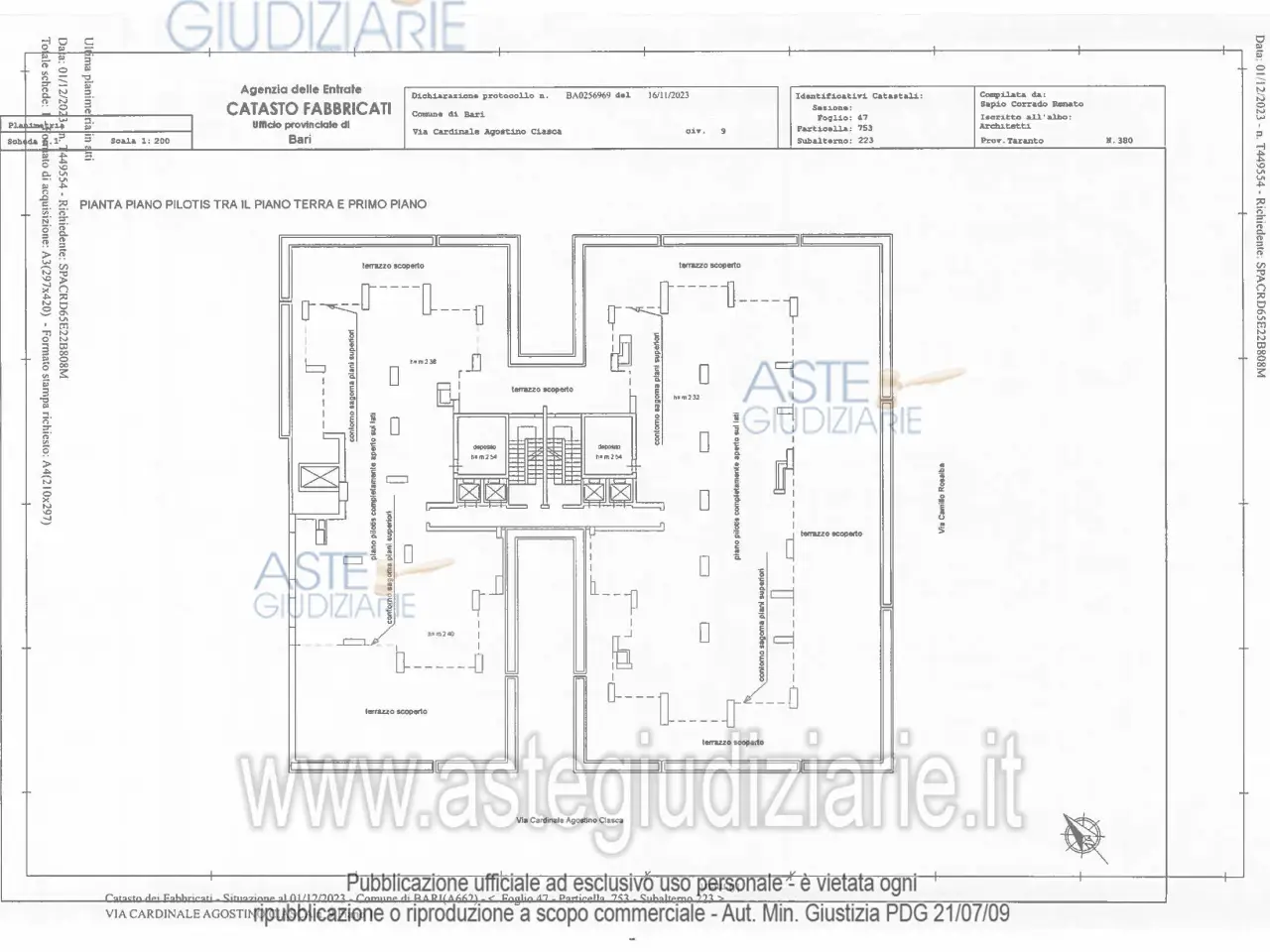 Deposito in Via Camillo Rosalba, 9, 70124 Bari Ba, Italia 9, Bari, {3} - Planimetria 1