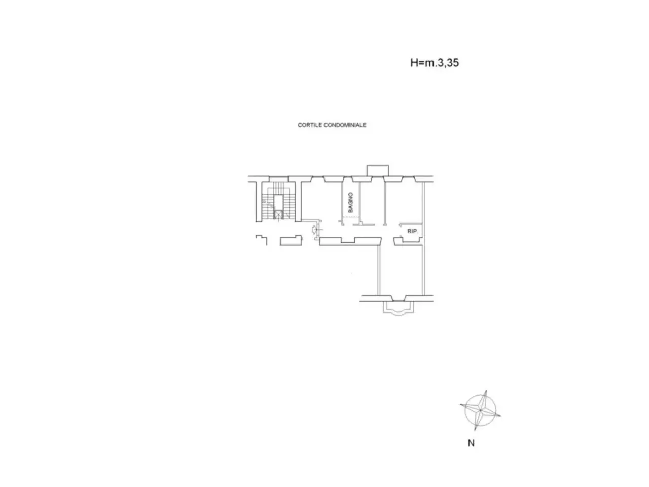 Ufficio in Foro Buonaparte 60, Milano, {3} - Planimetria 1