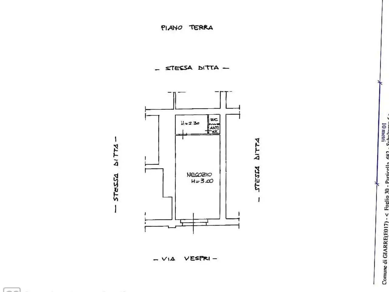 Negozio in Via dei Vespri 41, Giarre, {3} - Planimetria 1