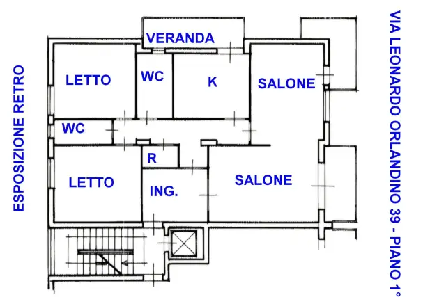 Quadrilocale in vendita, Strasburgo/Leonardo Orlandino 39, Palermo - Foto 1