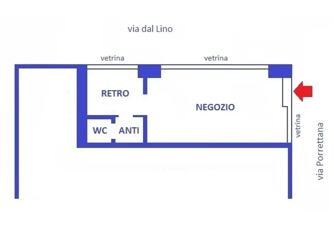 Palazzina commerciale in , Bologna, {3} - Planimetria 1