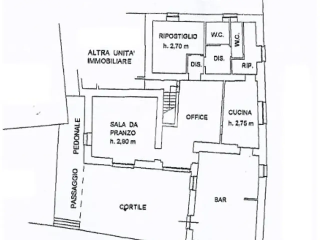 Negozio in Via Roma 2, Castello Di Brianza, {3} - Planimetria 1