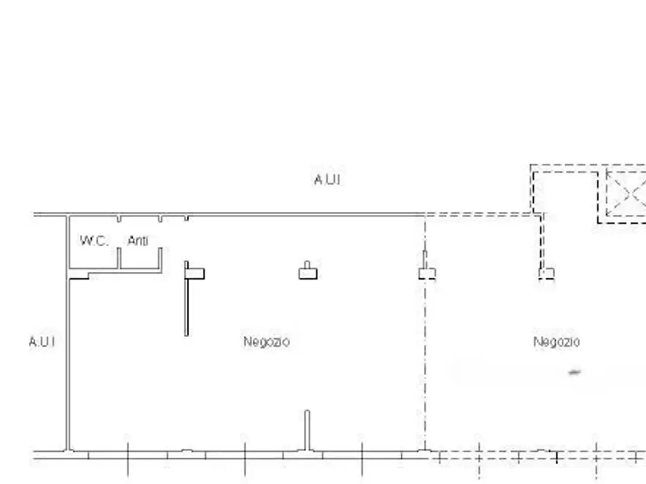Negozio in Via Crespellani , Modena, {3} - Planimetria 1