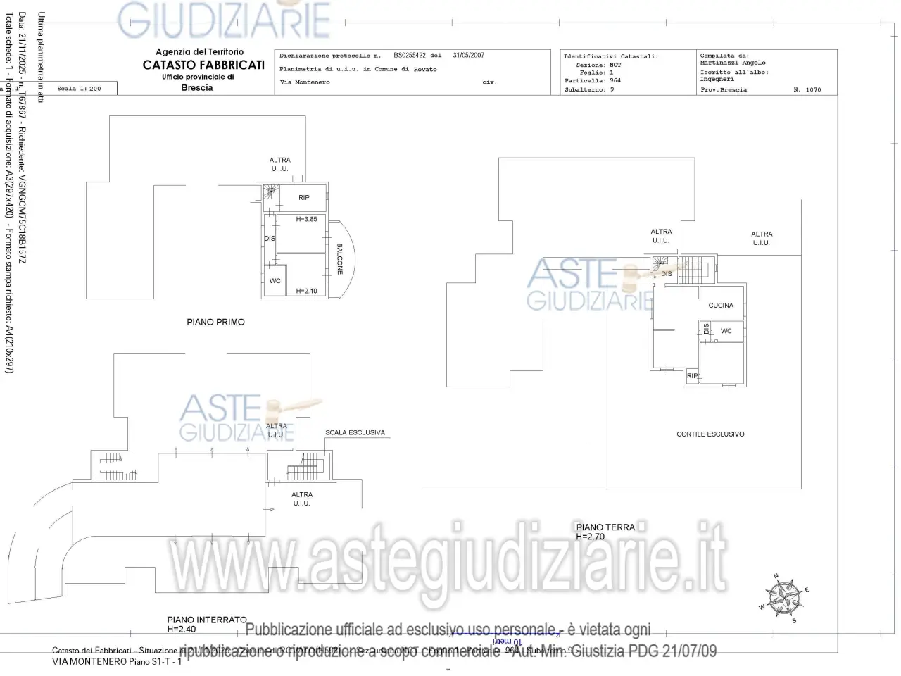 Garage in Via Montenero, 59, 25038 Rovato Bs, Italia 59, Rovato, {3} - Planimetria 1