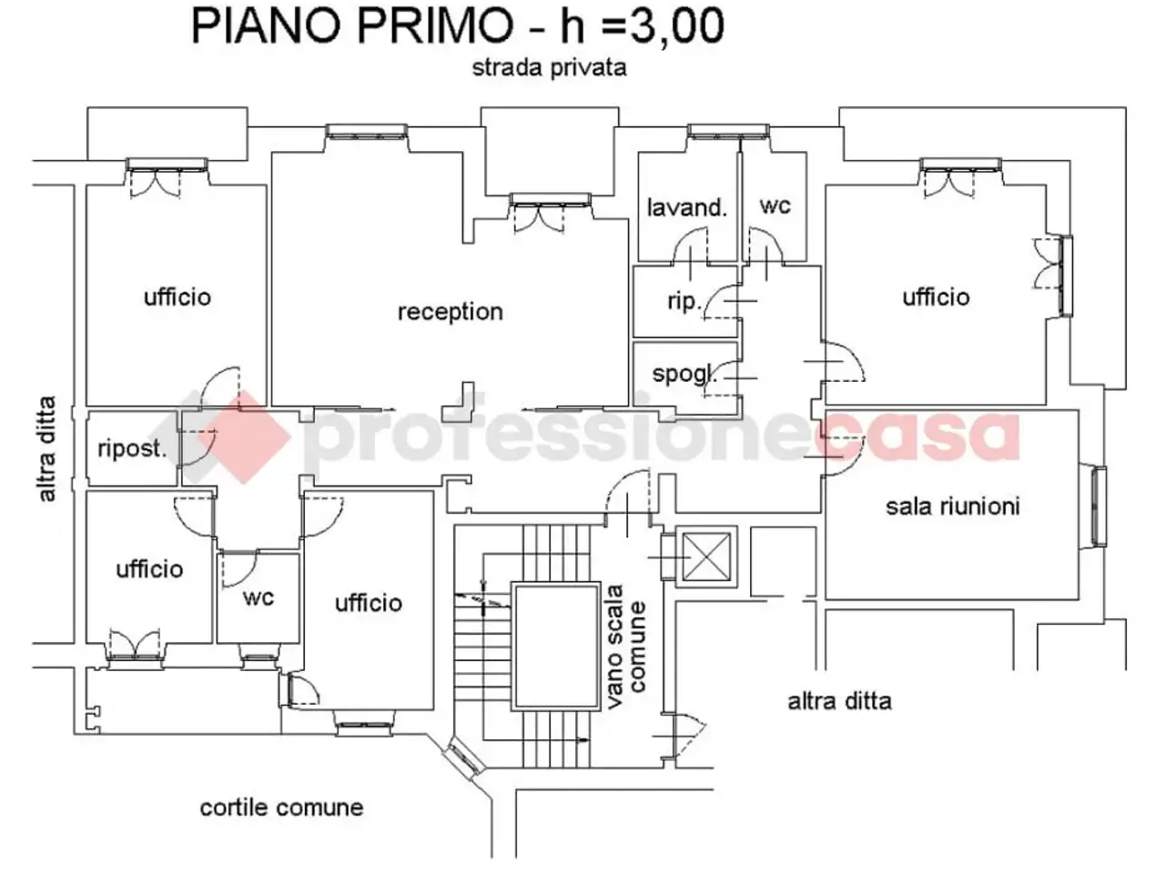 Ufficio in Corso Porporato 25, Pinerolo, {3} - Planimetria 1