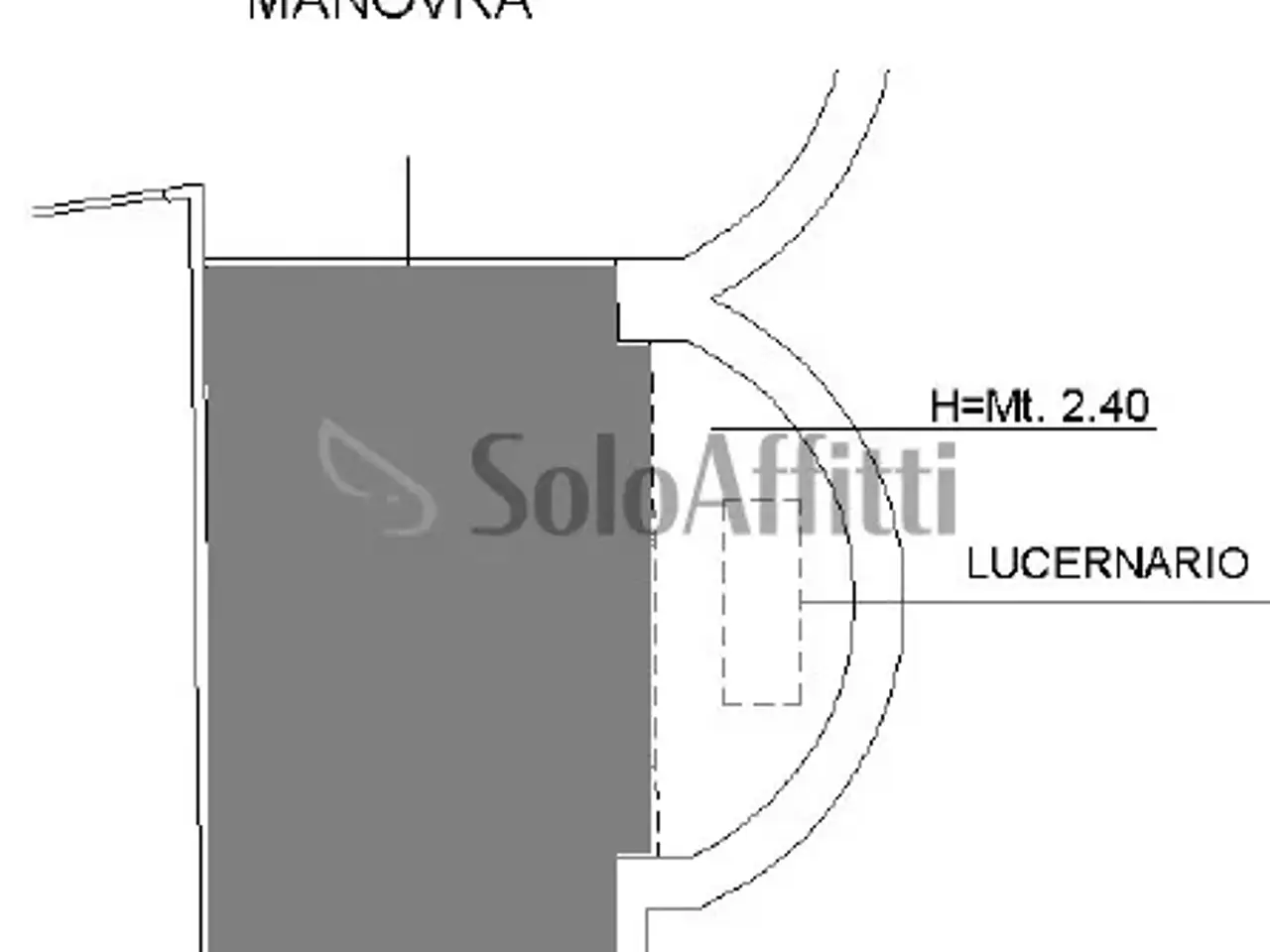 Parcheggio chiuso in Via Pietro Mengoli 25, Roma, {3} - Planimetria 1