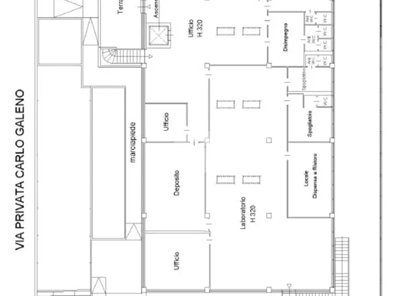 Ufficio in Via Privata Galeno 6, Corsico, {3} - Planimetria 1