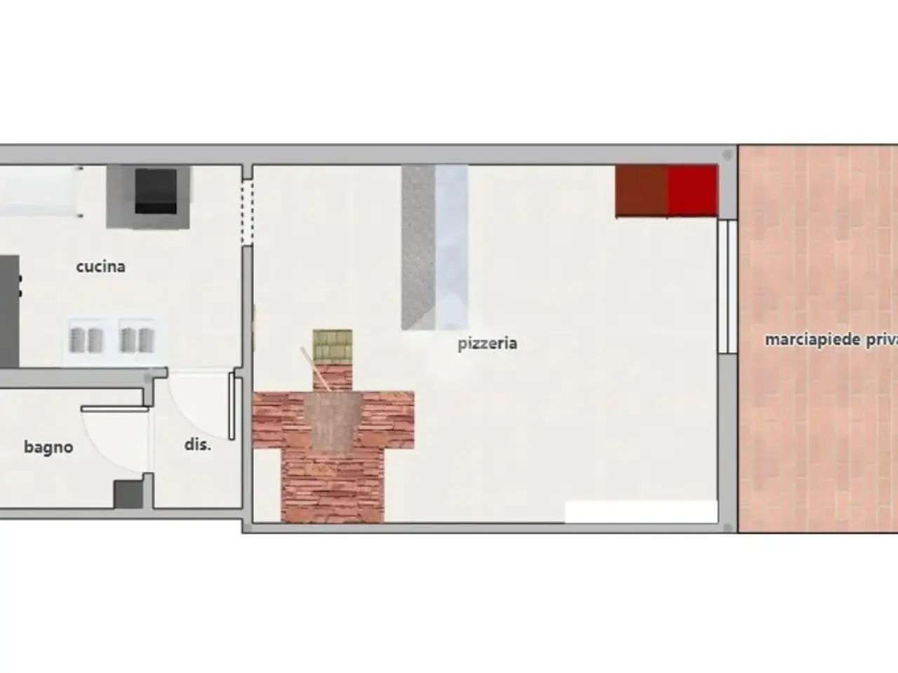 Negozio in Via Vittorio Veneto 58, Curti, {3} - Planimetria 1