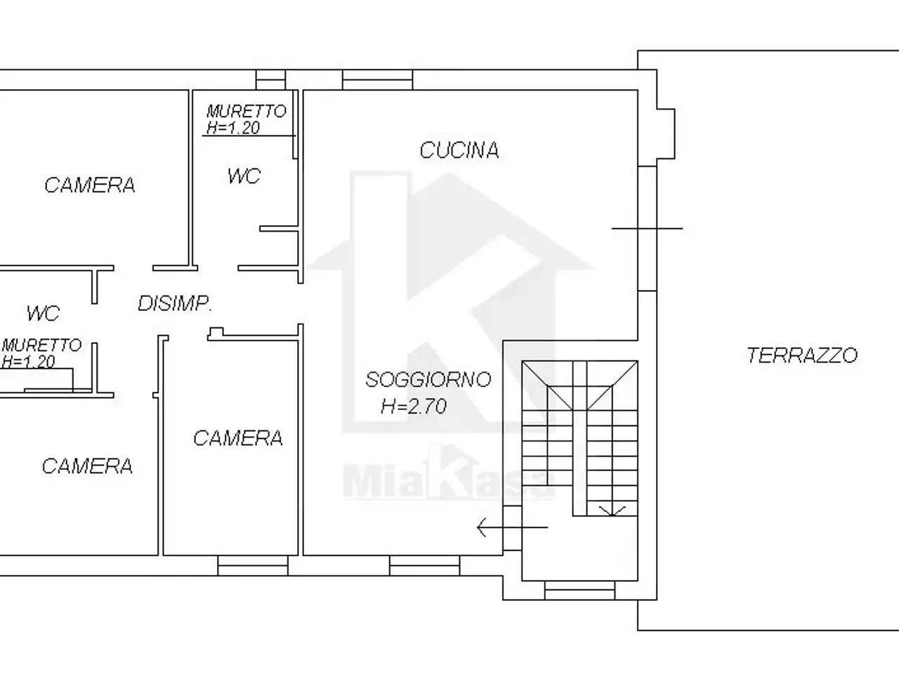 Quadrilocale in vendita, Via Caduti della Liberazione 15, Uboldo - Planimetria 1