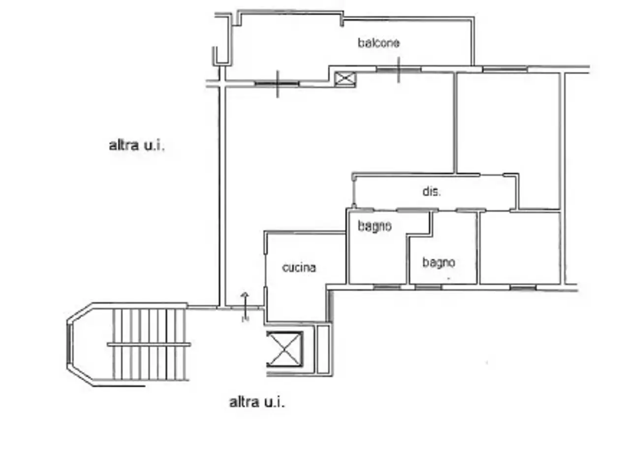 Trilocale in Via Ugolino Vivaldi 30, Roma - Planimetria 1