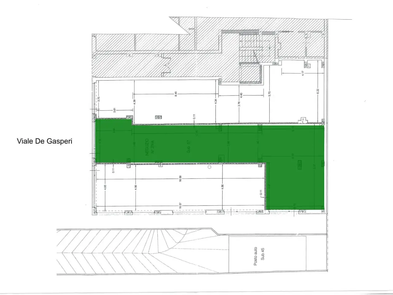 Negozio in Viale Alcide De Gasperi 23/a, Monteprandone, {3} - Planimetria 1