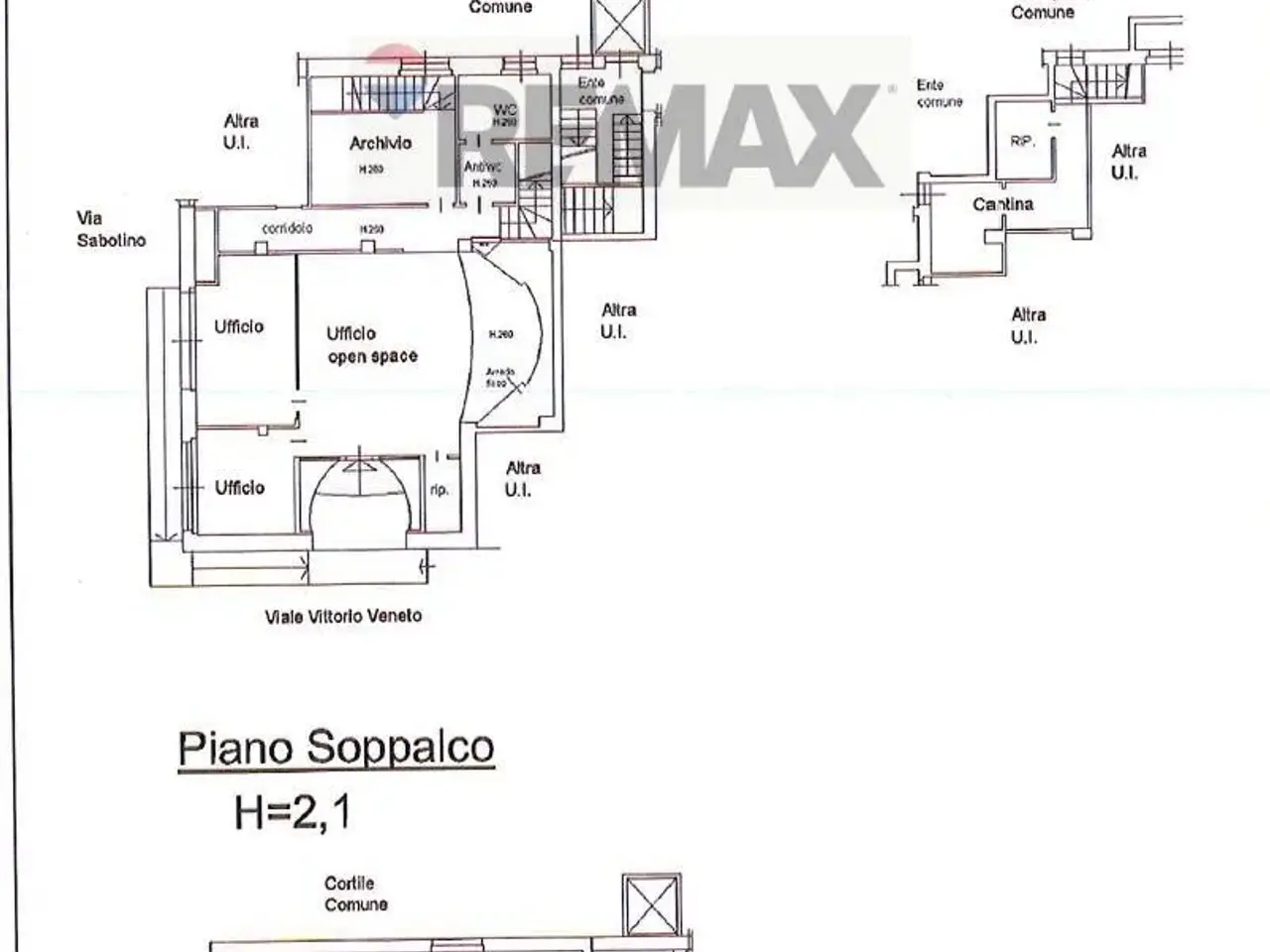 Ufficio in Via Vittorio Veneto 50, Brugherio, {3} - Planimetria 1