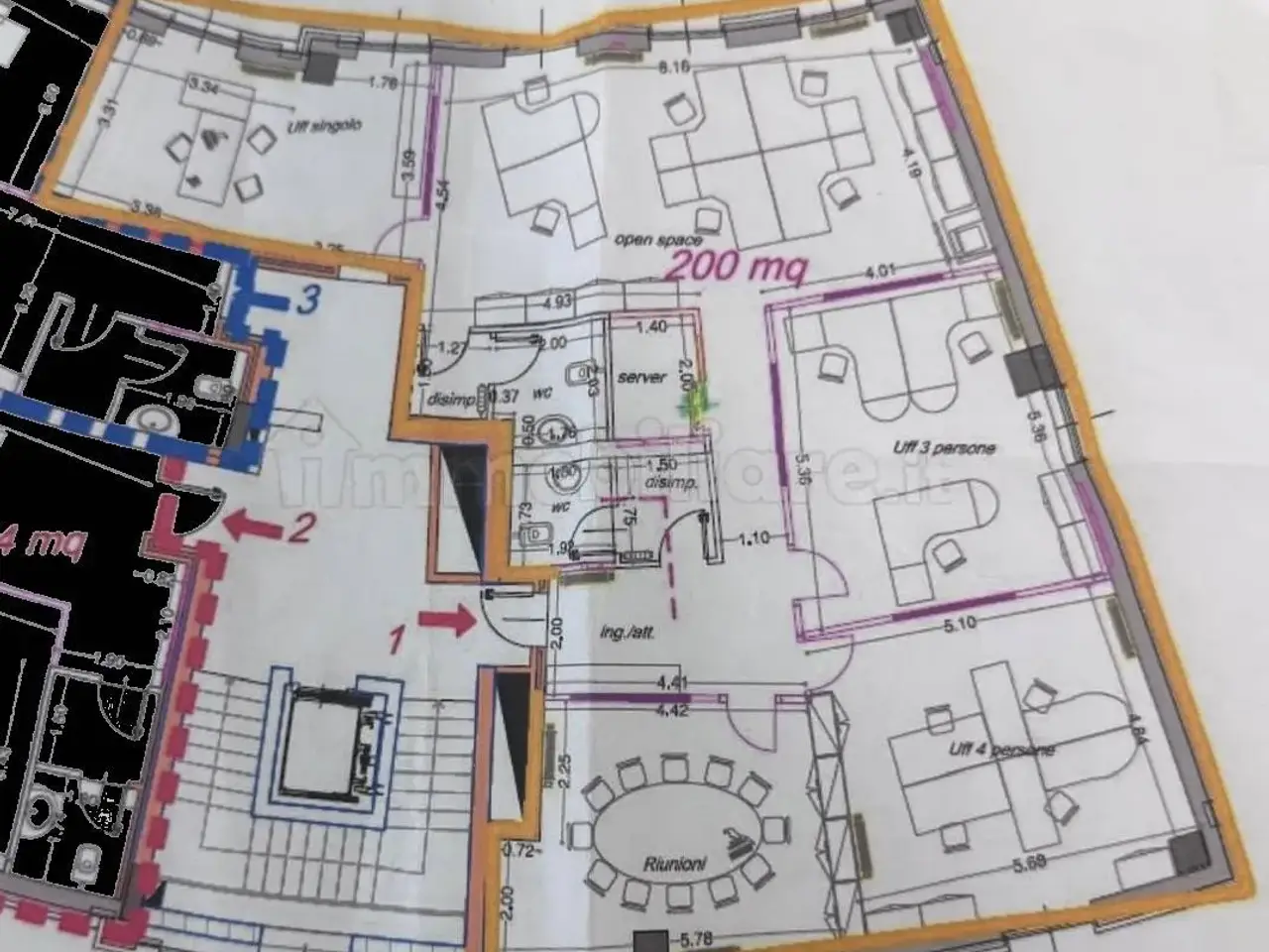 Ufficio in Via Marco Biagi 95, Terno D'Isola, {3} - Planimetria 1
