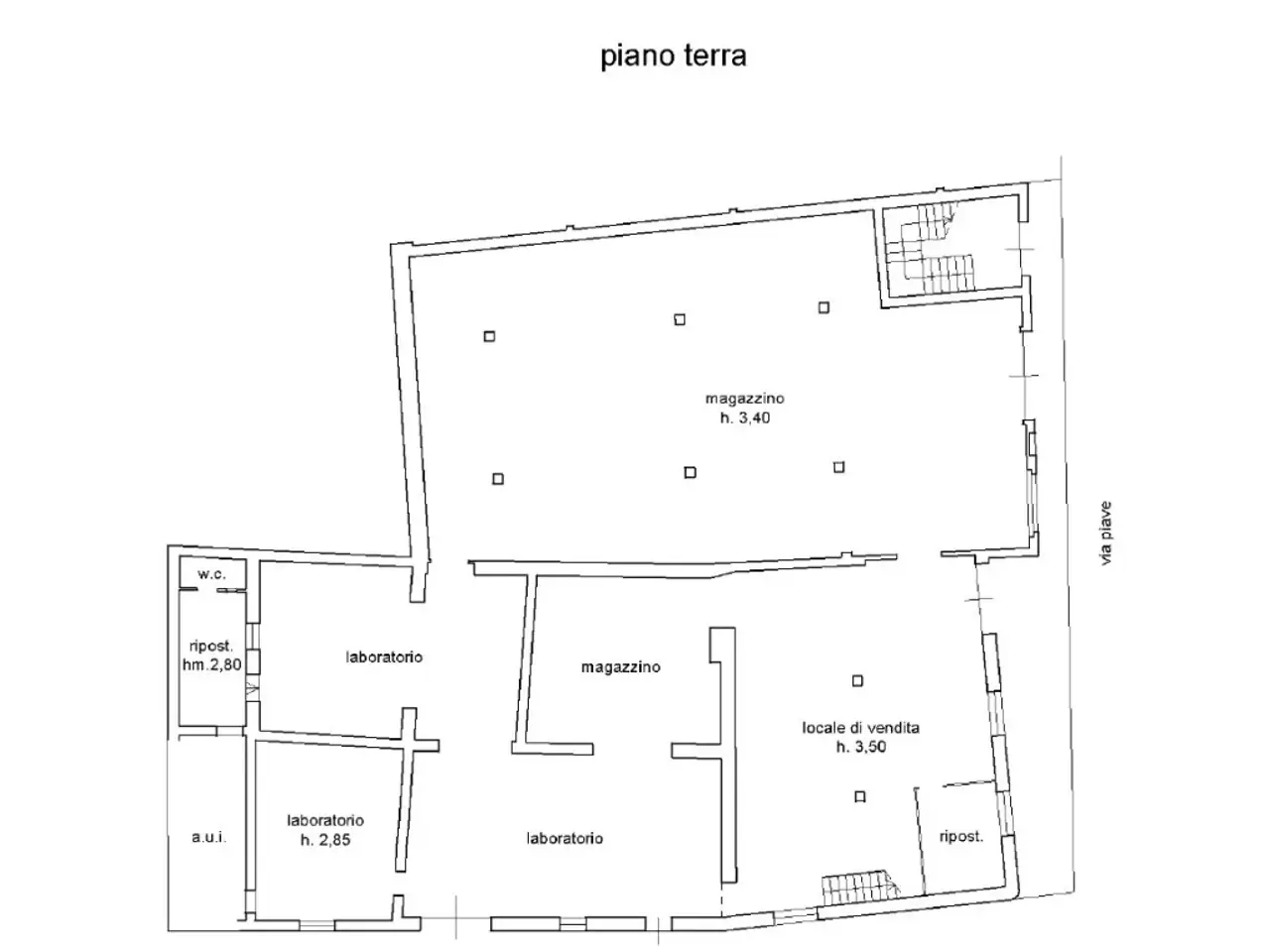 Capannone in Via Pelacano, Forli', {3} - Planimetria 1