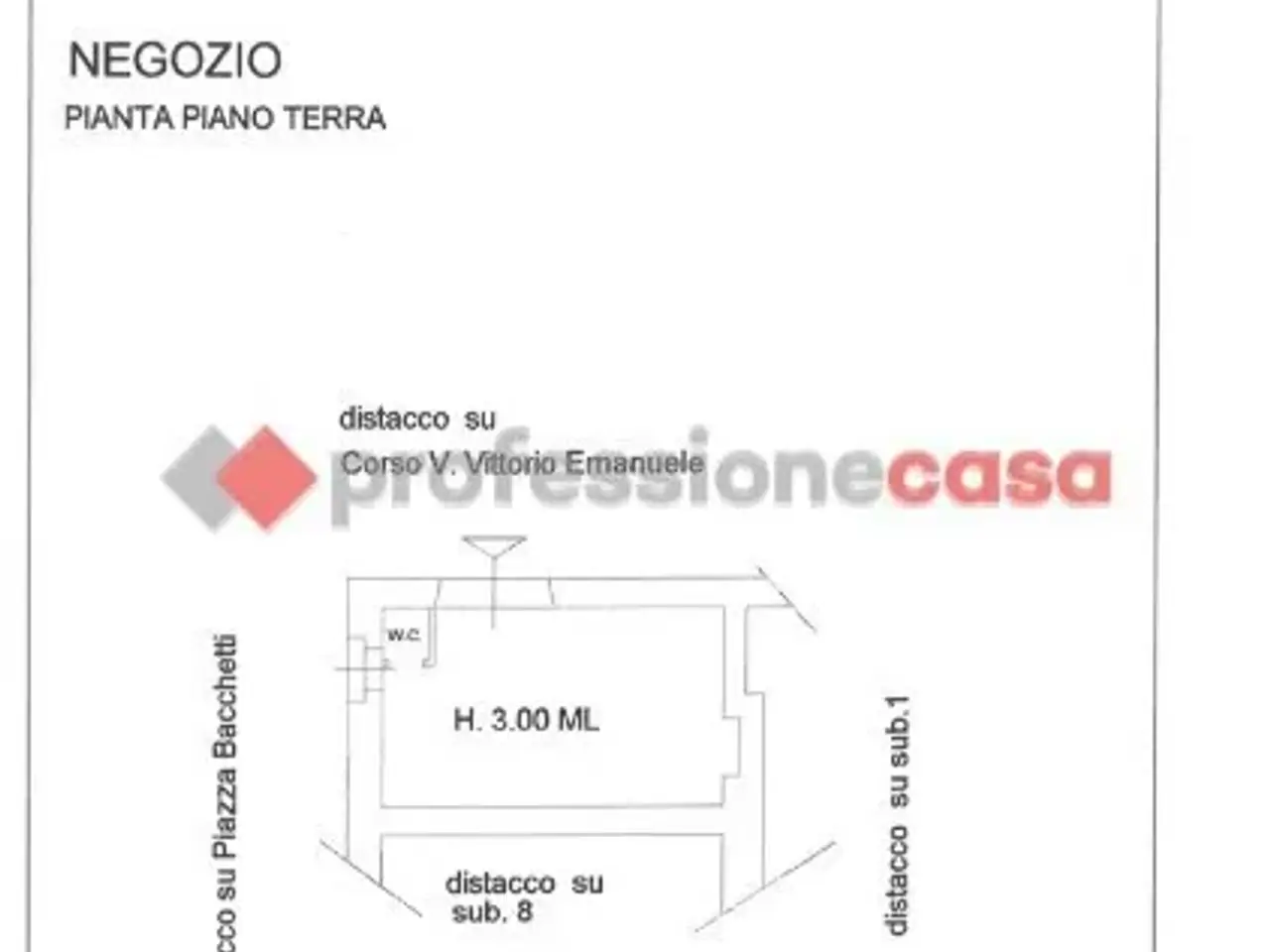 Negozio in Via Vittorio Emanuele 135, Anagni, {3} - Planimetria 1