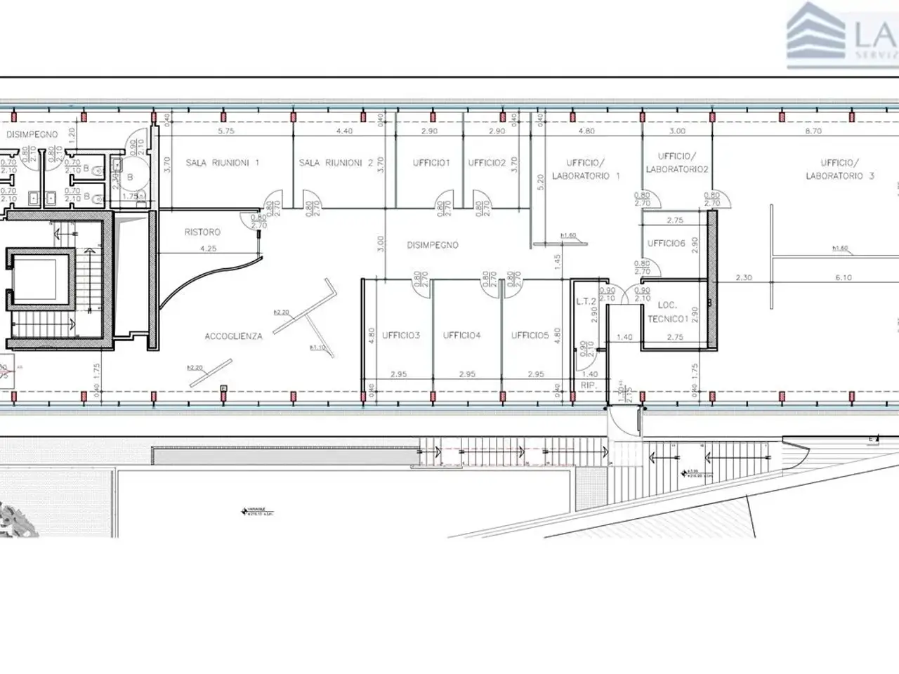 Ufficio in Via Stezzano 87, Bergamo, {3} - Planimetria 1