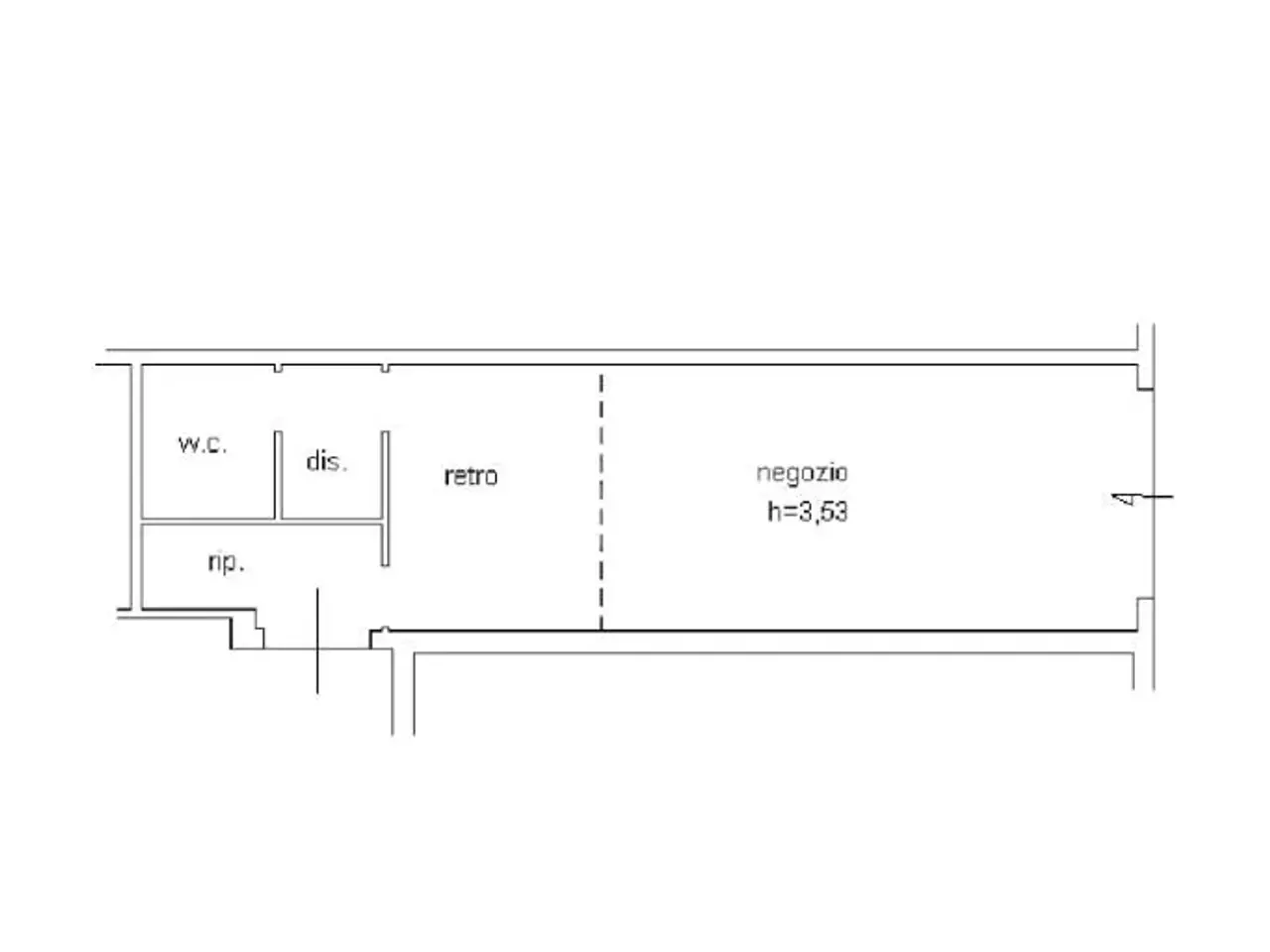 Negozio in Via Bruno Buozzi 121, Campi Bisenzio, {3} - Planimetria 1