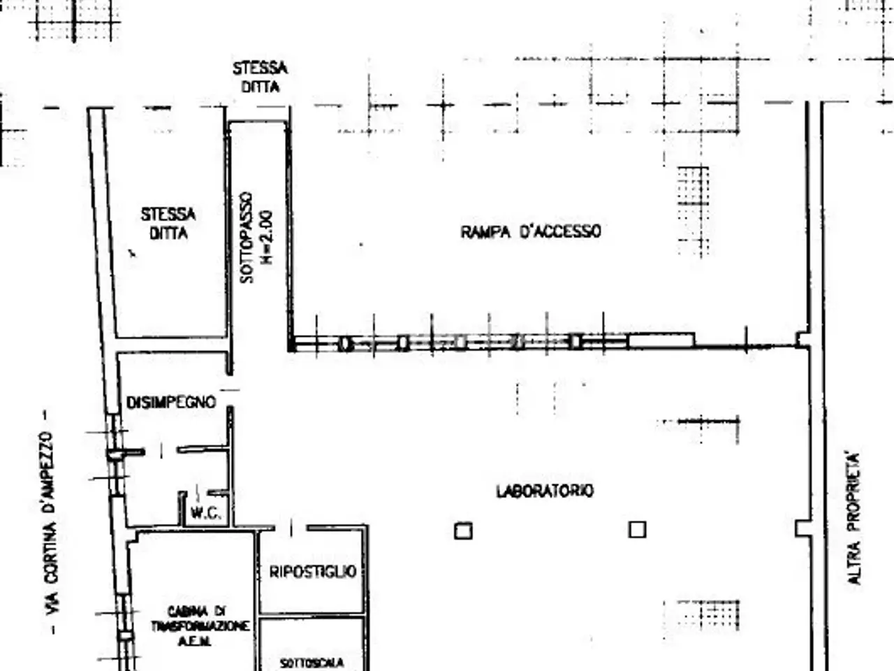 Laboratorio in Via Privata Passo Pordoi 14, Milano, {3} - Planimetria 1