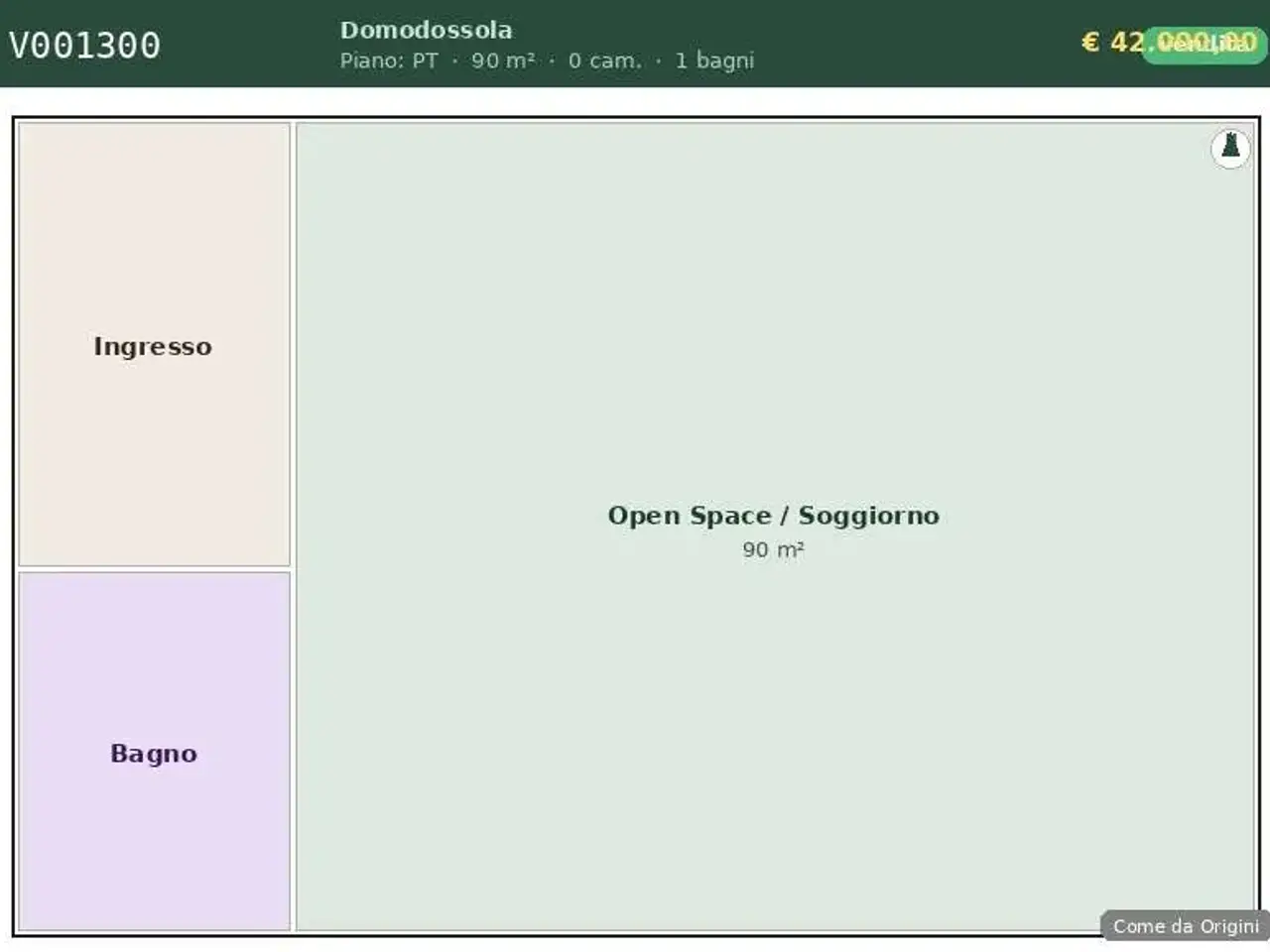 Ufficio in Via Galletti, Domodossola, {3} - Planimetria 1