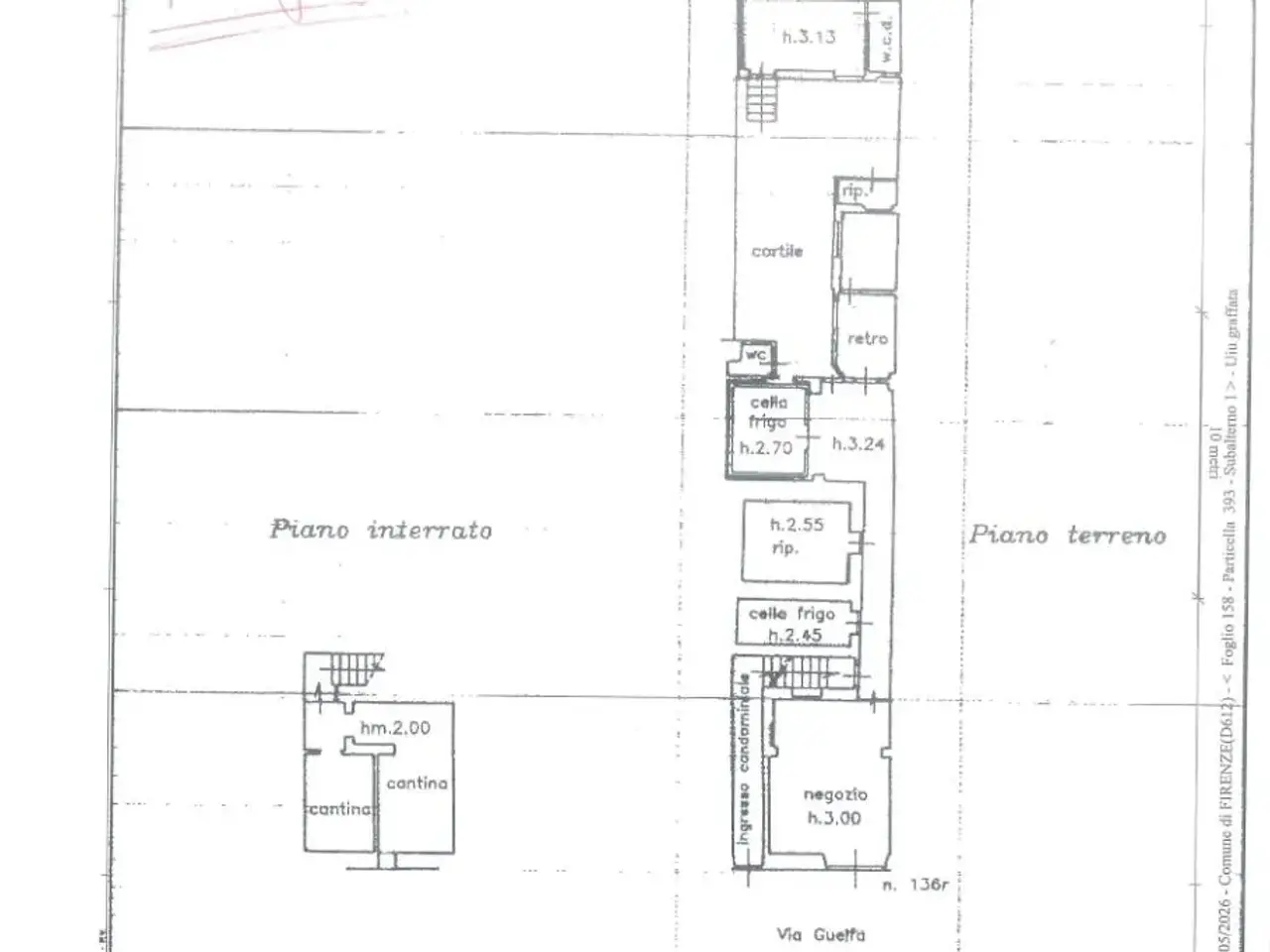 Negozio in Via Guelfa, Firenze, {3} - Planimetria 1